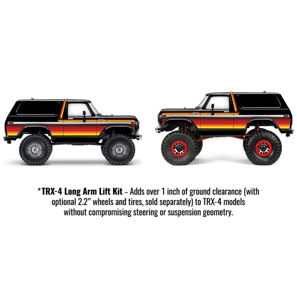 Traxxas 8140R Red Complete Long Arm Lift Kit with Shocks: 1/10 TRX-4