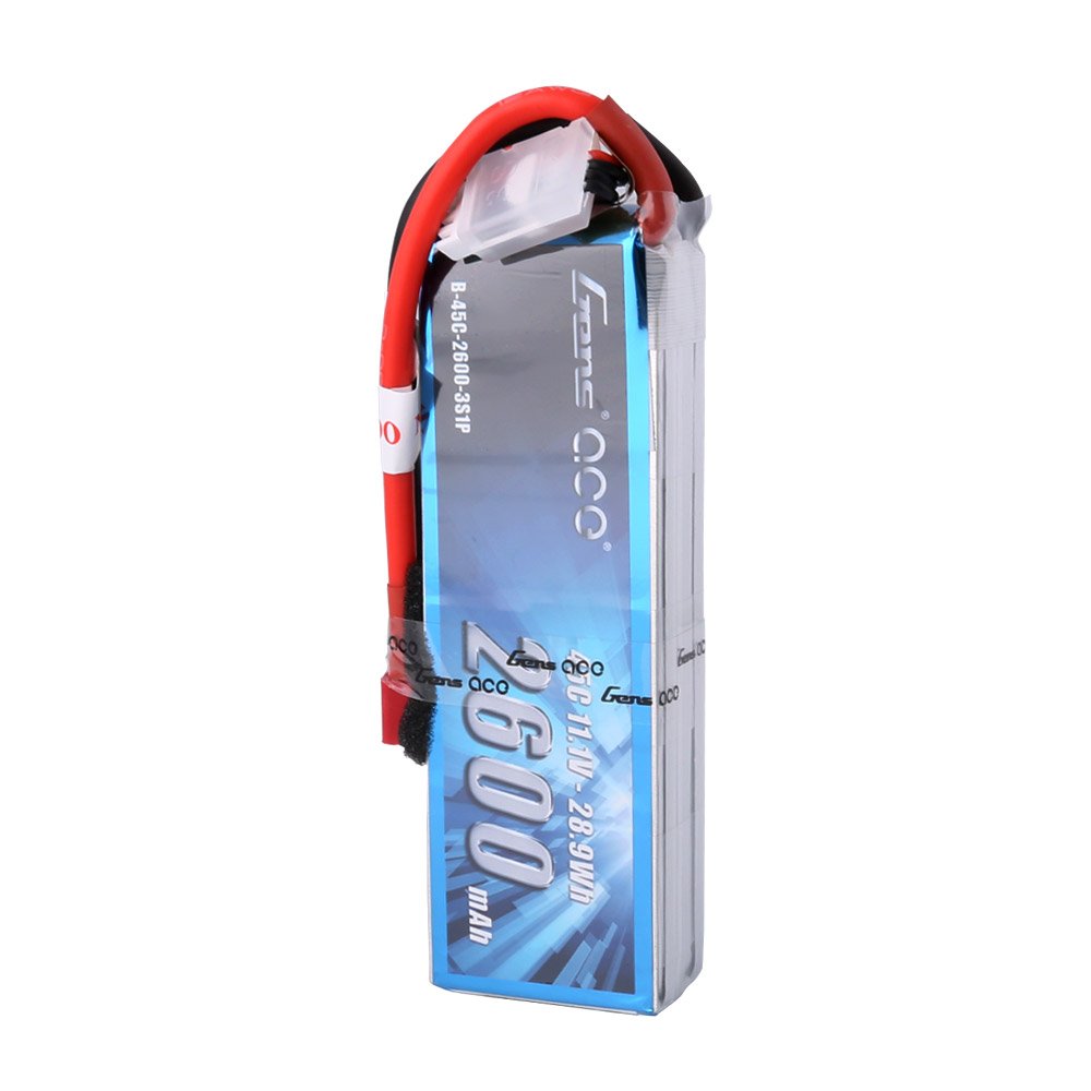 Gens Ace 26003S45D 2600mAh 11.1V 45C 3S1P Lipo Battery Pack w/ Deans