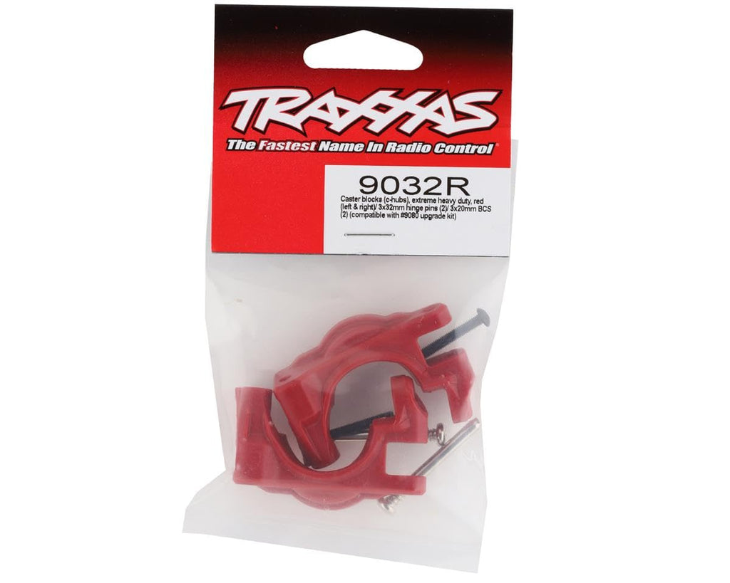 Traxxas 9032R Caster Blocks (C-Hubs), Extreme Heavy Duty, Red (Left & Right)