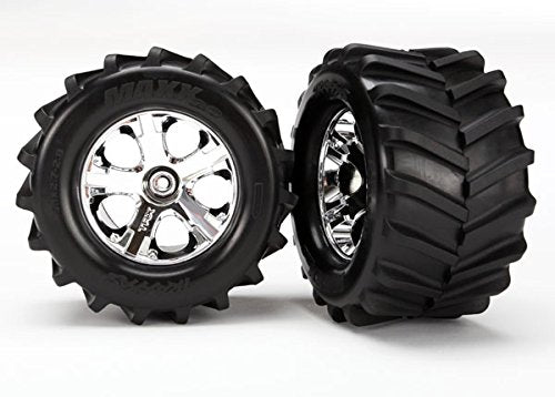 Traxxas 6771 Maxx Tires, 2.8 All-Star Chrome Wheels: Stampede 4x4