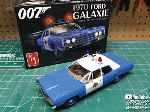 AMT 1172 1/25 1970 Ford Galaxie Police Car James Bond Model Kit