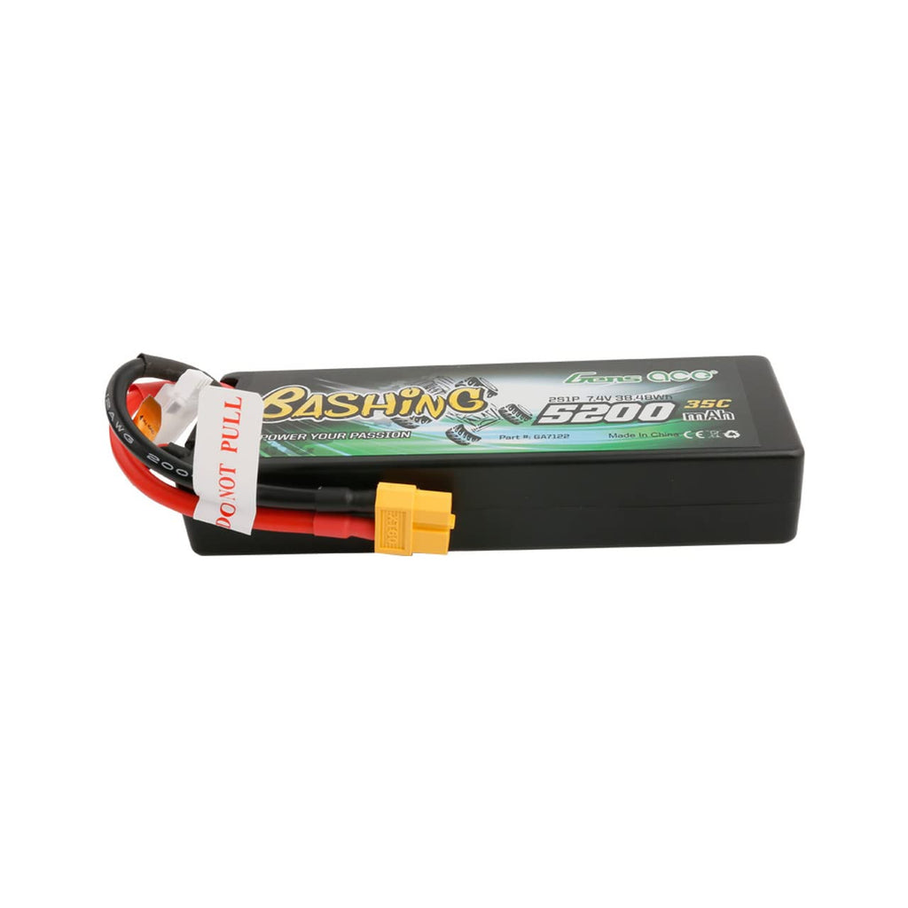 Gens Ace 52002S35X6 5200mAh 7.4V 35C 2S1P Lipo Battery 24# with XT6