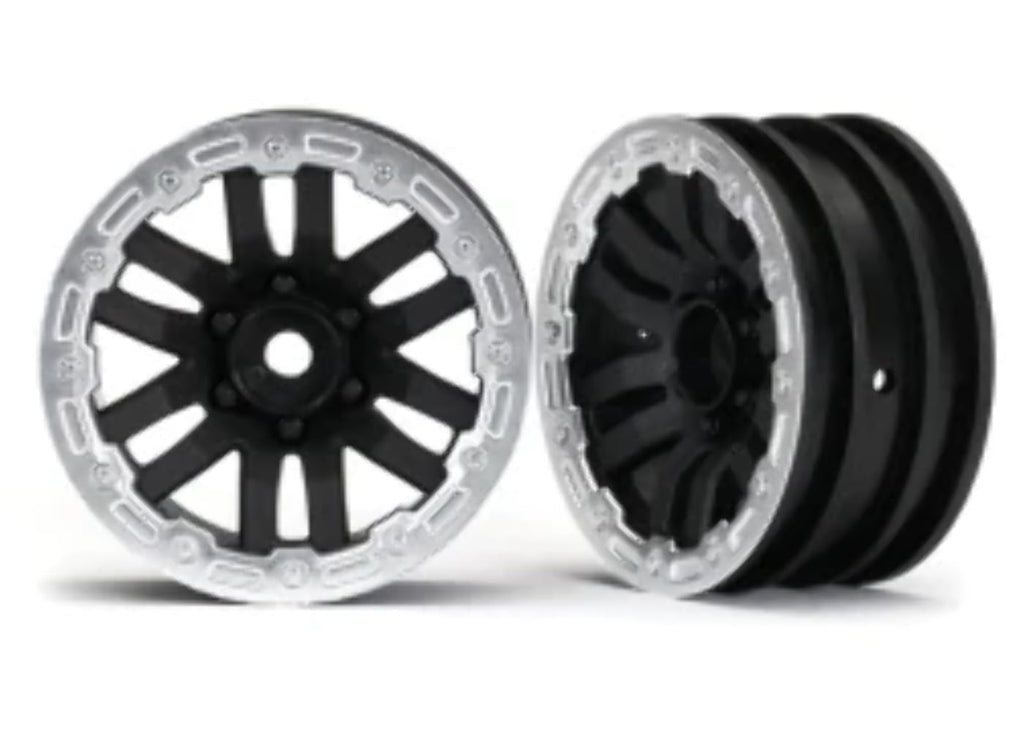 Traxxas 8271X Wheels, TRX-4 1.9 (satin beadlock) (2)