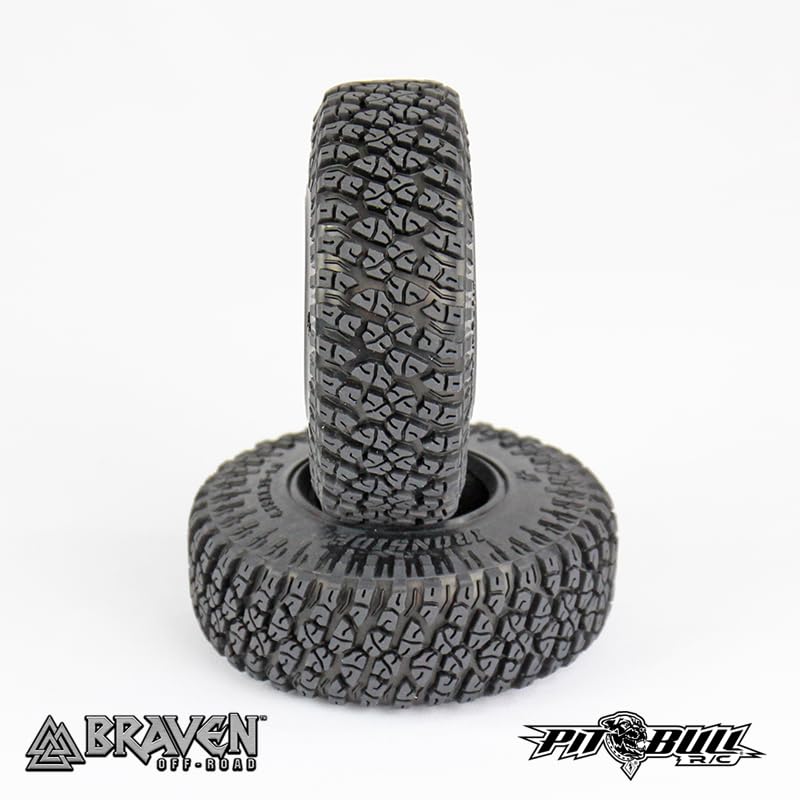 Pit Bull Tires PB9015AK Braven Ironside 1.9" Scale Tires, Alien Kompound w/ Foam