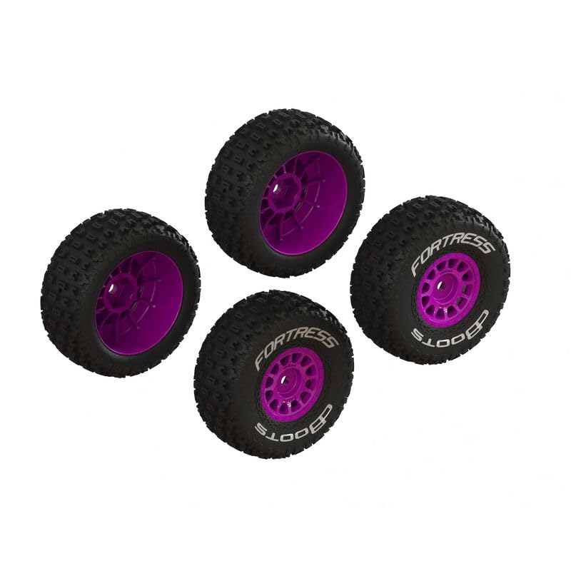 Arrma ARA-1570 dBoots 'FORTRESS' Tire Set Glued (Purple) (2 Pairs)
