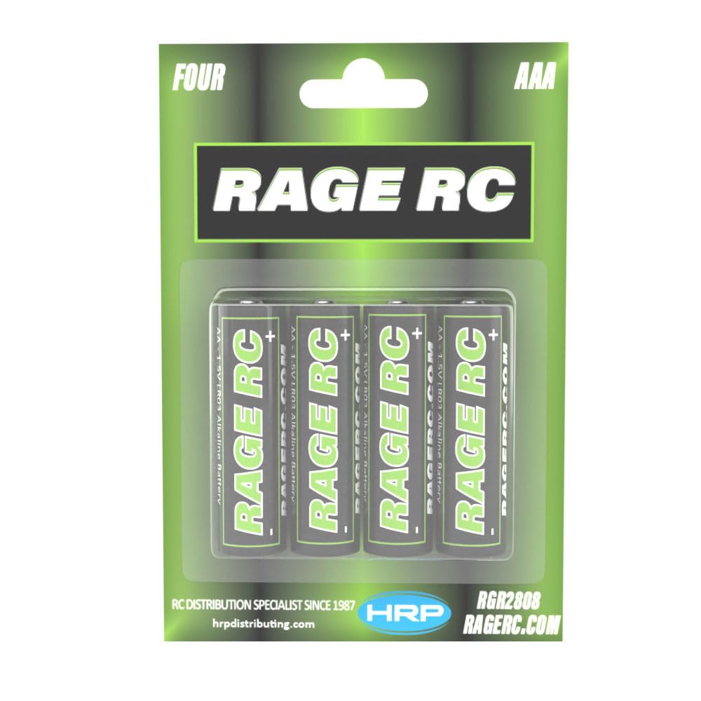 Rage R/C RGR2808 AAA Alkaline Batteries (4 Pack)