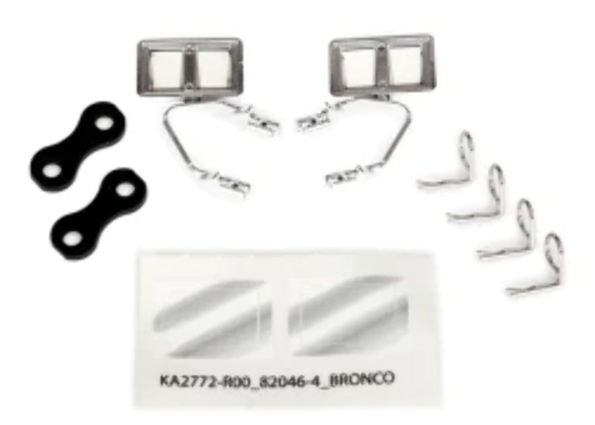 Traxxas 8073X Side Mirrors, Chrome (Left & Right)/ Retainers (2)/ Body Clips (4)
