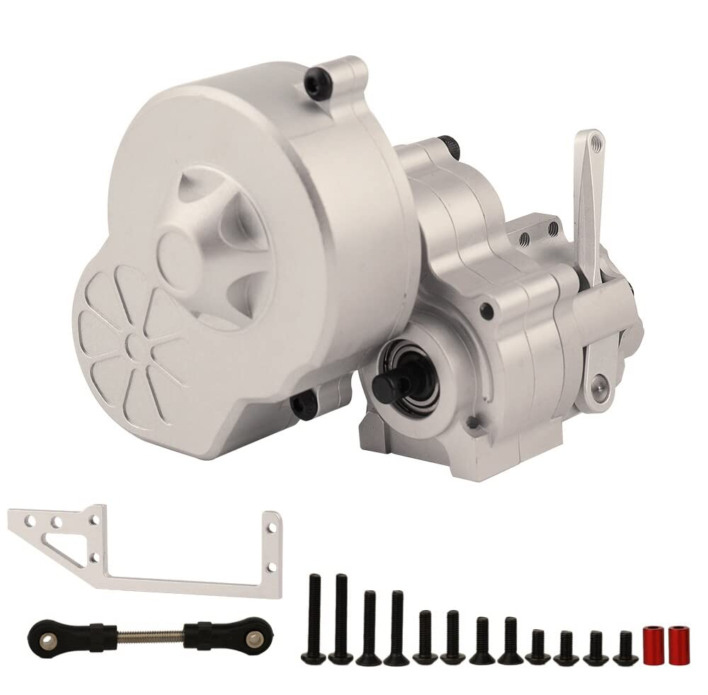 Integy C32737SILVER Alloy Machined Main Gearbox w/ Dig Unit for Axial SCX-10 & Wraith 2.2