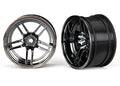 Traxxas 8372 Wheels, 1.9' Split-Spoke (Black Chrome) (Wide, Rear) (2)