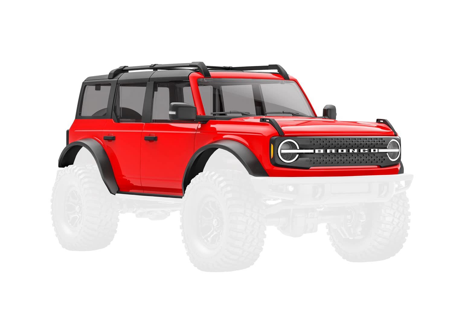 Traxxas 9711-RED Body, Ford Bronco, Complete, Red