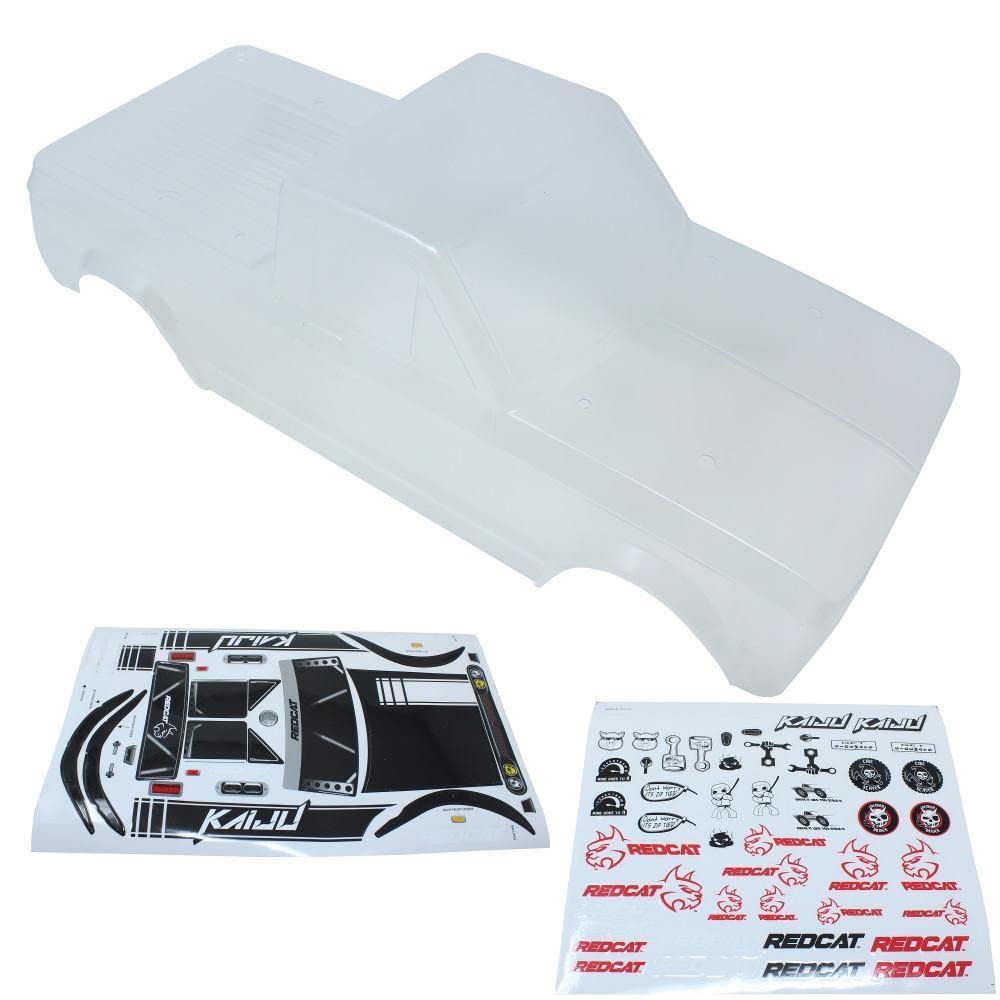 Redcat Racing 12500 1/8th Truck Body W/ Stickers, Clear (1pc)