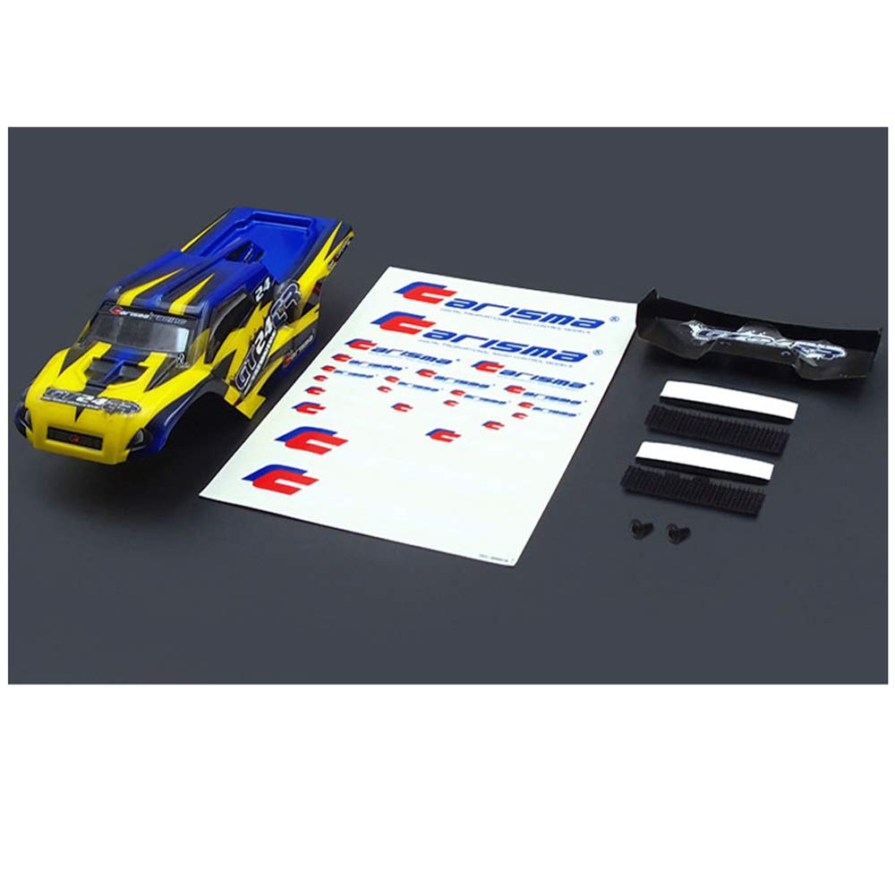 Carisma 15687 GT24TR Painted and Decorated Truggy Body (Yellow / Blue)