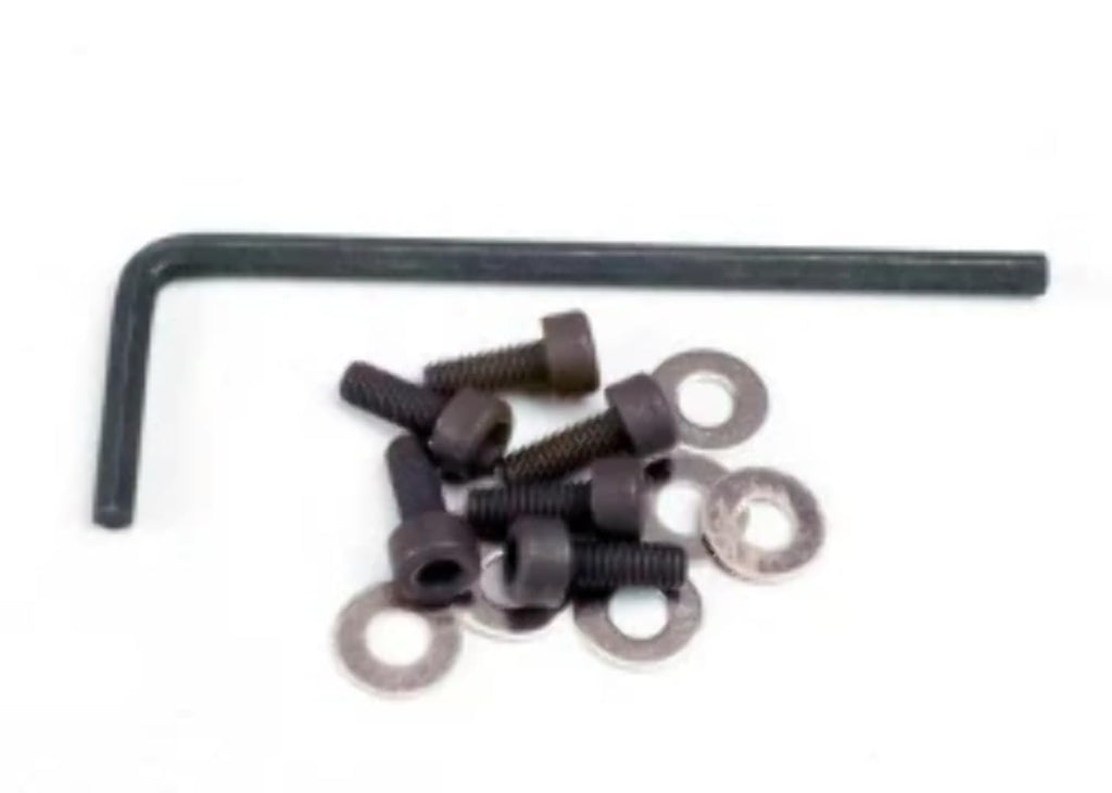 Traxxas 1552 Hex Motor Screws(4) 3x8mm + Wrench & Washers