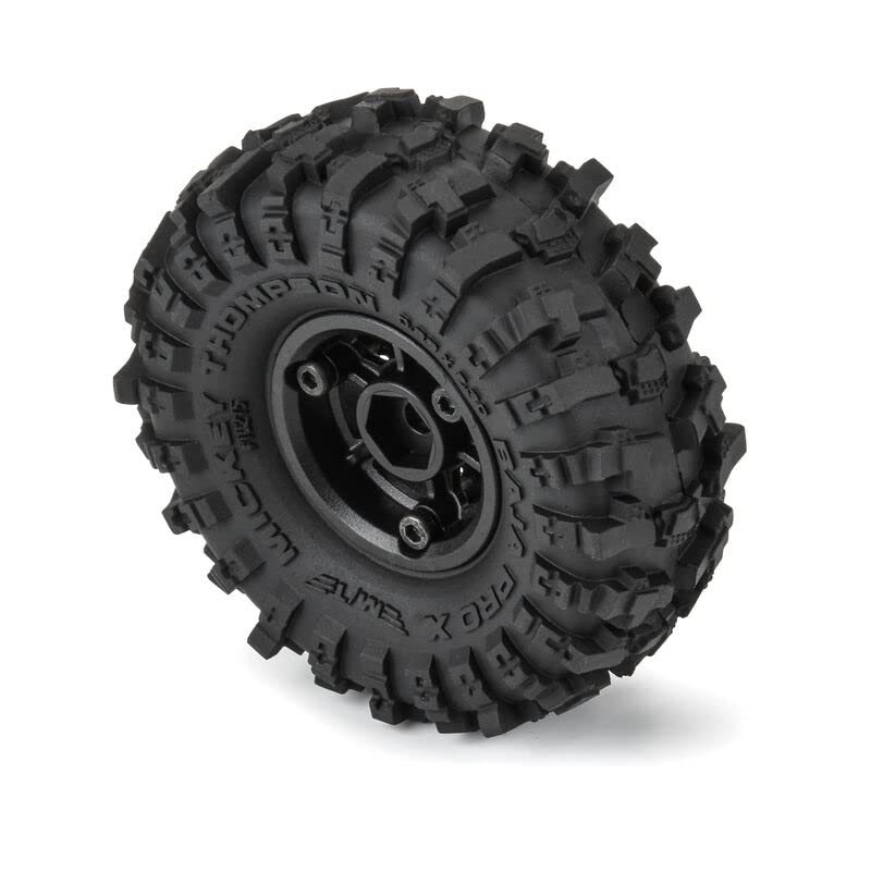 Pro-Line 1021510 1/24 Mickey Thompson Baja Pro X F/R 1.0" MTD Tires 7mm Black Holcomb (4)