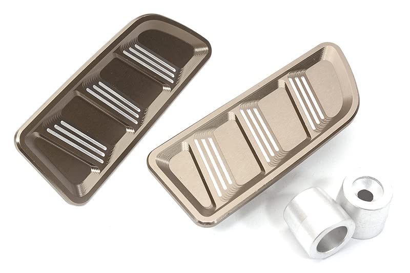 Integy C32435GREY Billet Machined FR Hood Vents: SCX6 JLU Wrangler