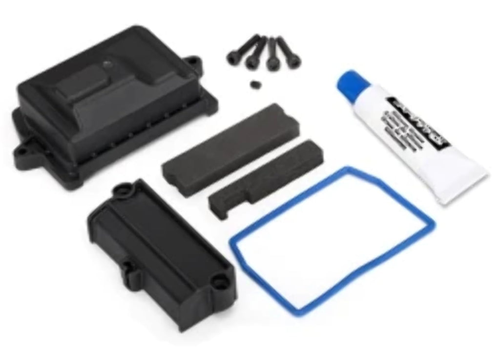 Traxxas 7724 Sealed Receiver Box +Gasket/Silcone/Foam Pad/Bracket: 1/5 X-Maxx