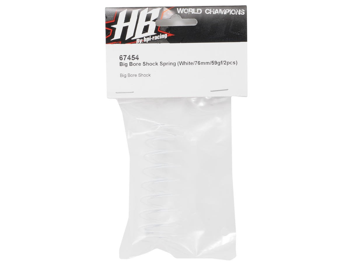 HPI Racing 67454 Big Bore Shock Spring (White/76mm/59GF/2pcs) Vorza