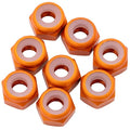 1UP Racing 870602 7075 Aluminum Locknuts, M3, Orange, 8pcs