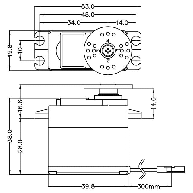 Hi-Tec Standard Servo, Analog, Genuine Japanese Product