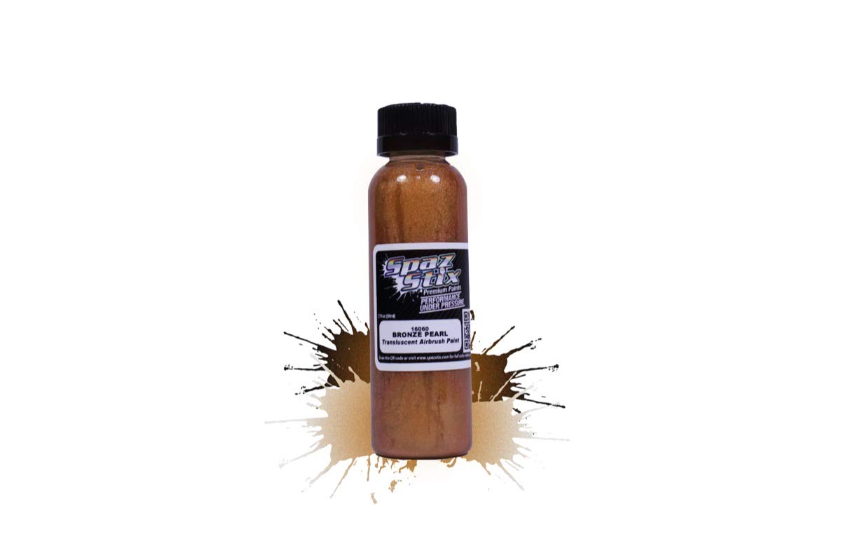 Spaz Stix SZX16060 Bronze Pearl Airbrush Ready Paint, 2oz Bottle