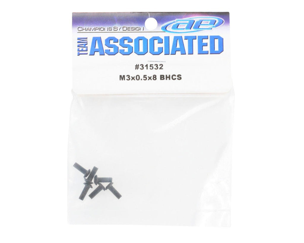 Team Associated 31532 Factory Team Button Head Cap Screw M3x0.5x8 (6): TC5