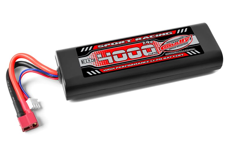Corally 49024-D 4000mAh 7.4v 2S 30C Hardcase LiPo Battery with Hardwired