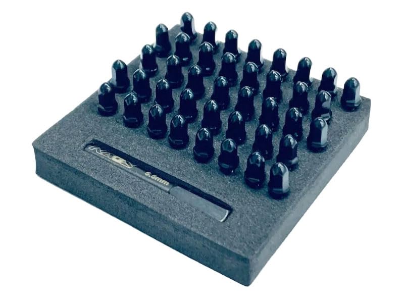 CEN Racing CKD0614 Bullet Wheel Lug (black chrome M2.5 studs, w/tool, 40pcs)