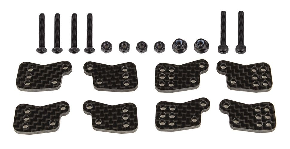 Team Associated 81649 RC8B4.1 FT Rear Hub Tower Set, Carbon Fiber, RC8B4.1/RC8B4.1e