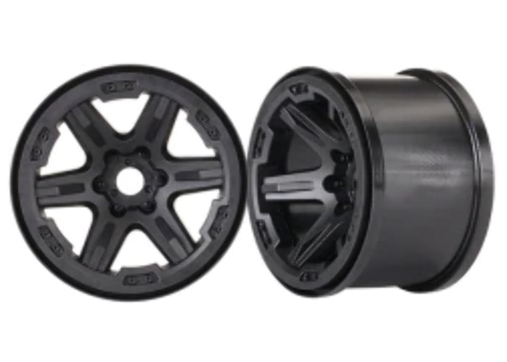 Traxxas 8671 Wheels, 3.8' (Black) (2) (17mm Splined)