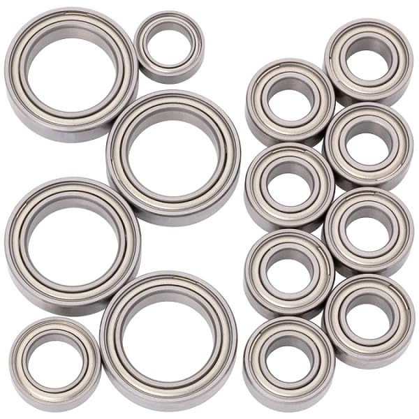 1UP Racing 450075 Cv2 Pro Ball Bearing Set, Chrome/Ceramic, ARC A10 & MTC2