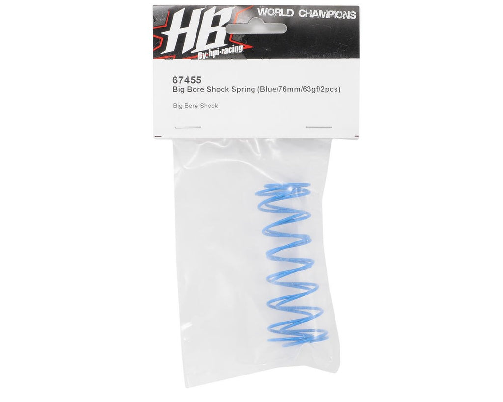 HPI Racing 67455 Big Bore Shock Spring (Blue/76mm/63GF/2pcs) Vorza