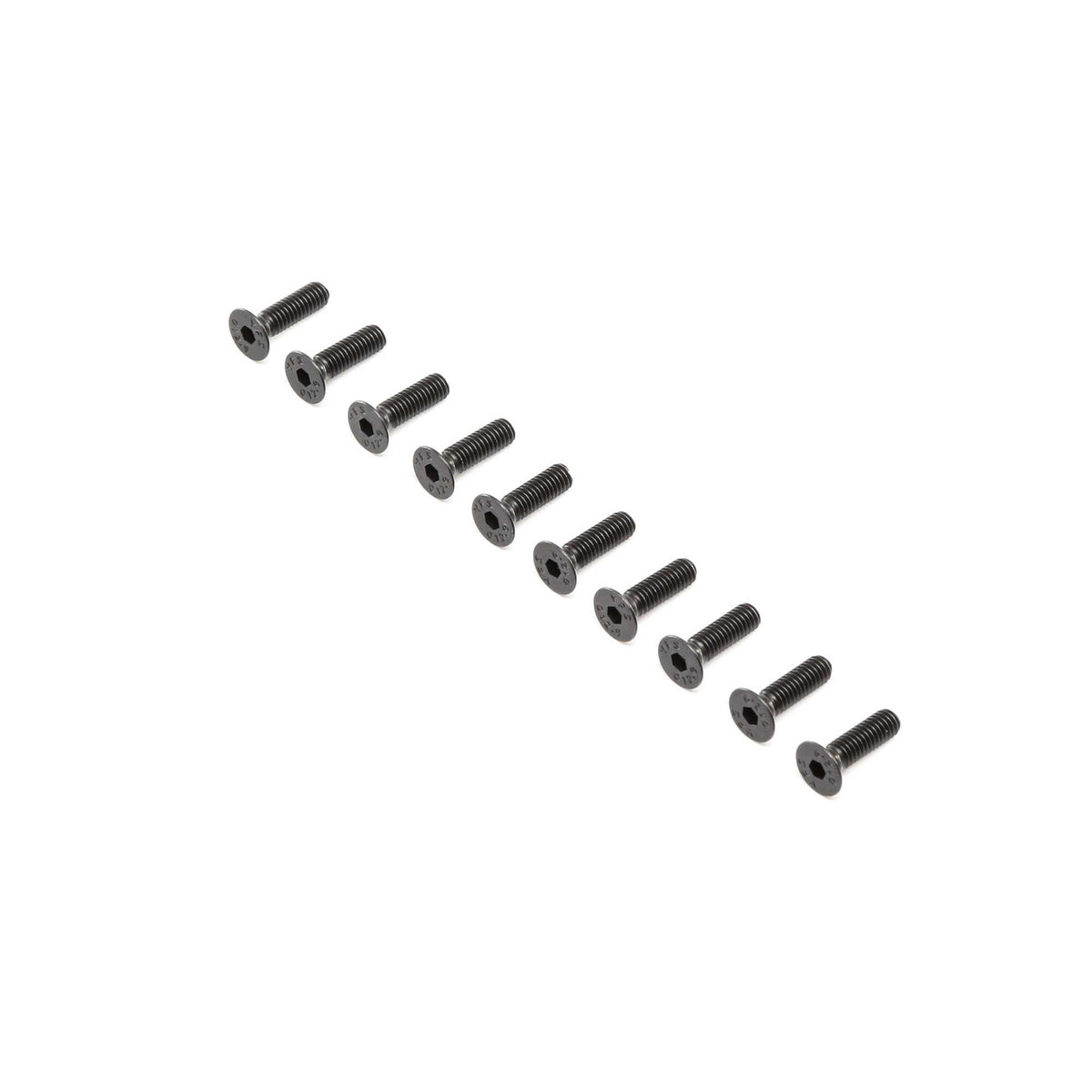 Losi LOS255019 Flat Head Screws, Stl, BO, M4 x 14mm (10)