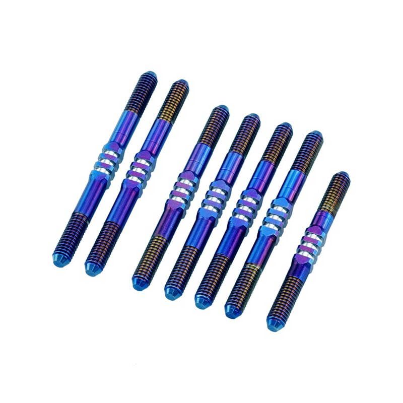 J-Concepts 28021 3.5mm Finisher Titanium Turnbuckle Set (7), Blue: Associated B74.2