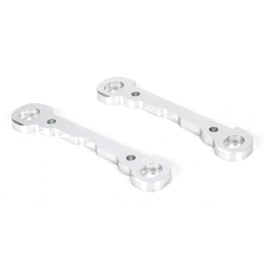 Losi LOS254030 Silver-Aluminum Front Hinge Pin Braces(2): 1/5 Monster Truck XL