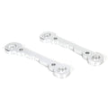 Losi LOS254030 Silver-Aluminum Front Hinge Pin Braces(2): 1/5 Monster Truck XL