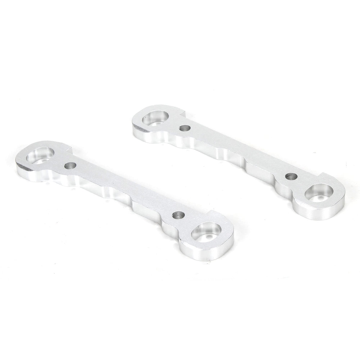 Losi LOS254030 Silver-Aluminum Front Hinge Pin Braces(2): 1/5 Monster Truck XL