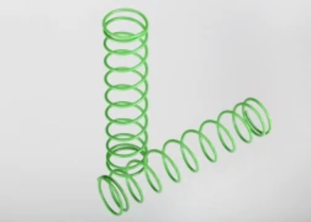 Traxxas 3757A Shock Springs (2) Rear Green: Monster Jam Trucks
