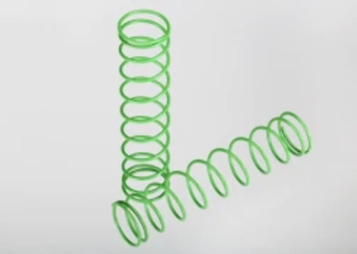 Traxxas 3757A Shock Springs (2) Rear Green: Monster Jam Trucks