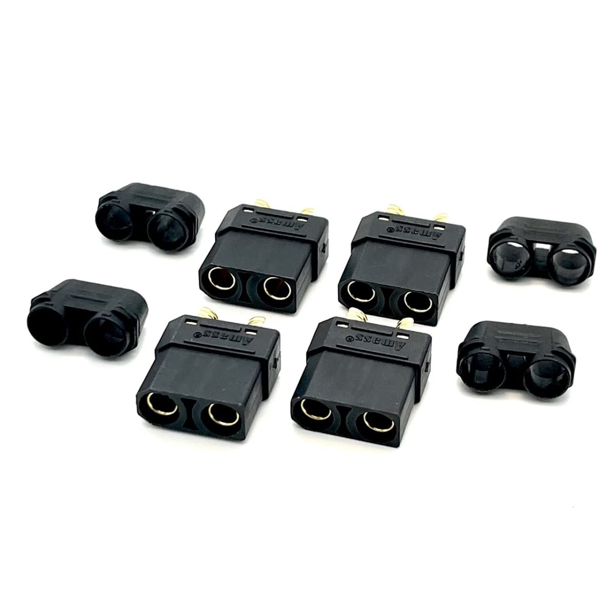 Maclan Racing MCL4268 XT90 Connectors, Black, w/ 4 Female Plugs