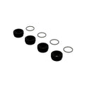 Arrma 330775 Aluminum Front Hub Nut Black Inc. O-Rings (4)