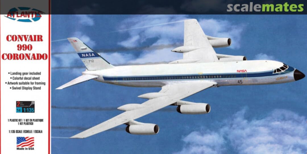Atlantis H254 Convair 990 Jet Airliner 1:135 Model Kit