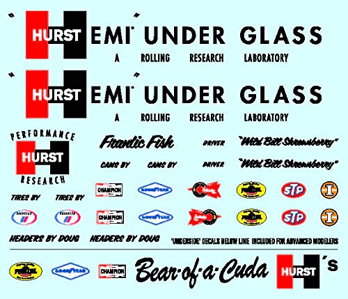 AMT 1153 1/25 1966 Plymouth Barracuda Hemi Under Glass Model Kit