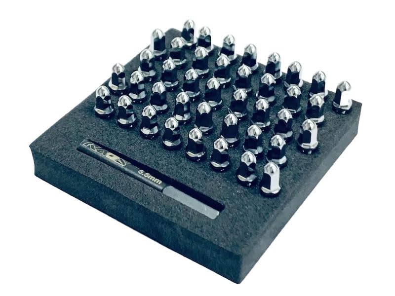 CEN Racing CKD0615 Bullet Wheel Lug(silver chrome M2.5 studs, w/tool, 40pcs)