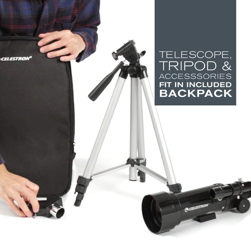 Celestron 21035-FINAL Travel Scope 70 Portable Refractor Telescope w/ Tripod & Backpack (Copy)
