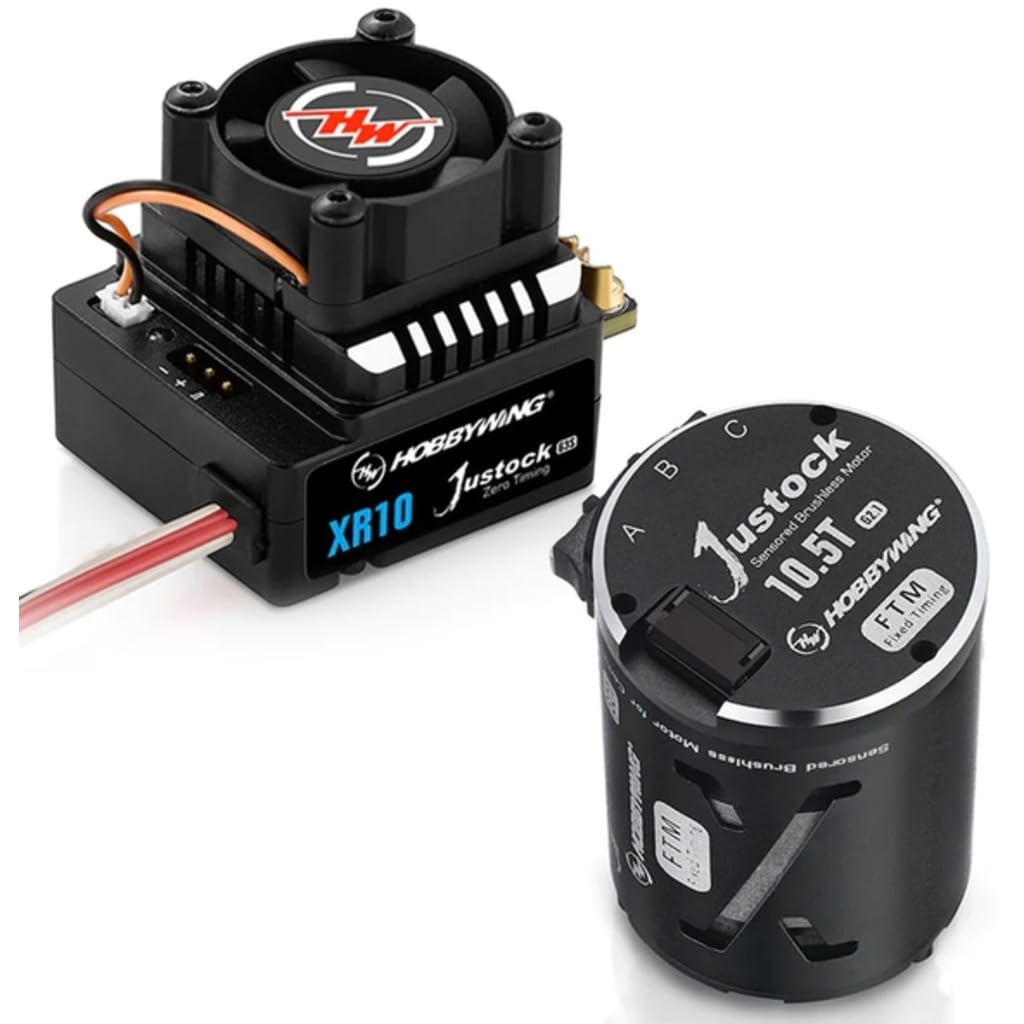 Hobbywing 38020370 Xerun XR10 Justock G3S, JS2 10.5T G2.1 Motor Combo