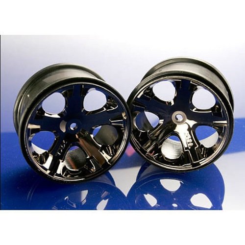 Traxxas 3772A Black-Chrome All-Star 2.8" Wheels (2) Rear: Electric
