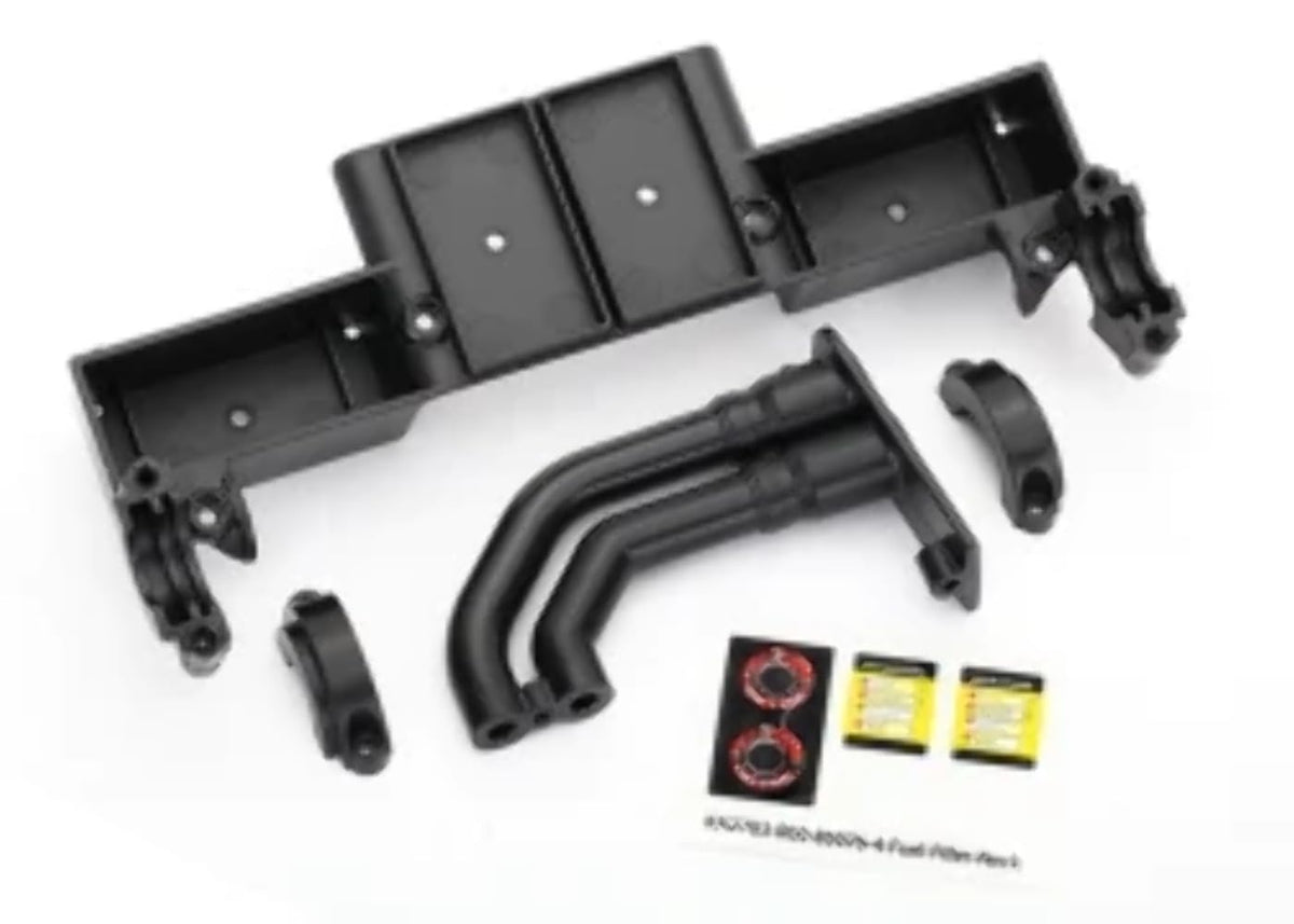 Traxxas 8420 Chassis Tray/ Driveshaft Clamps/ Fuel Filler (Black)