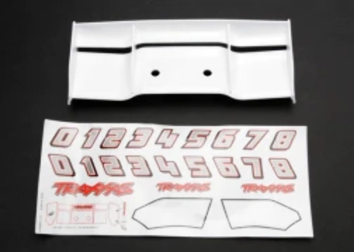 Traxxas 5412 White Deck Wing: 1/10 Revo 3.3 2.5R 2.5, E-Revo