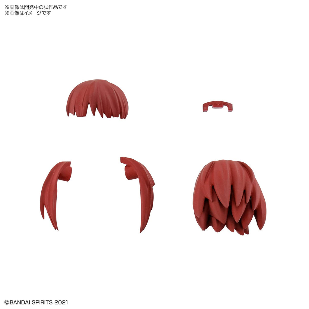 Bandai 9028642 Option Hair Style Parts 4 Type Vol 1, (Box/4), "30 Minute