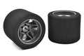 Corally 14719-37 Attack Foam Tires 1/8 Track 37 Shore Rear 76mm Carbon Rims